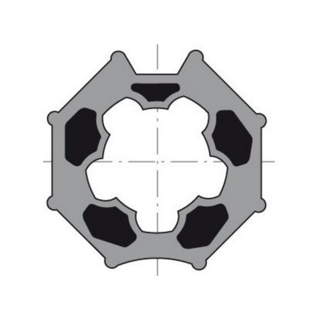 Roue octogonale 60 mm